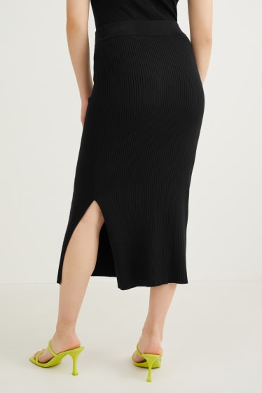Mujer - Falda de punto - negro