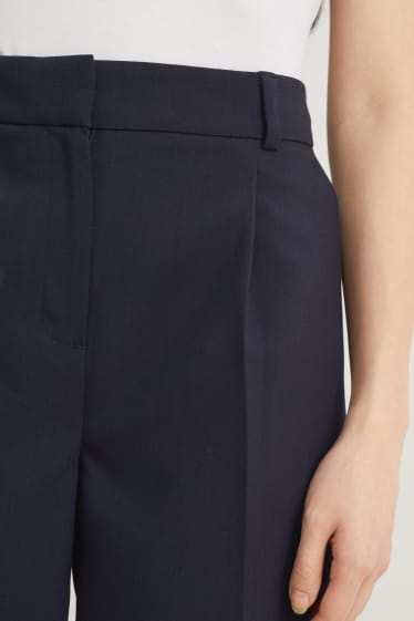 Damen - Bermudas - High Waist - dunkelblau