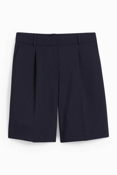 Damen - Bermudas - High Waist - dunkelblau