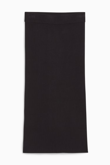 Mujer - Falda de punto - negro