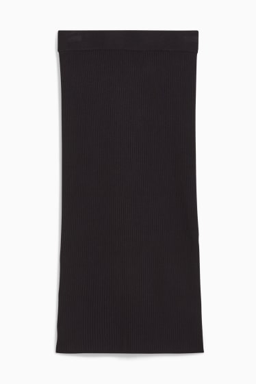 Donna - Gonna in maglia - nero