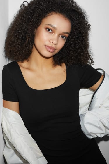 Femmes - CLOCKHOUSE - robe T-shirt - noir