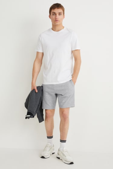 Uomo - Shorts di felpa - grigio melange