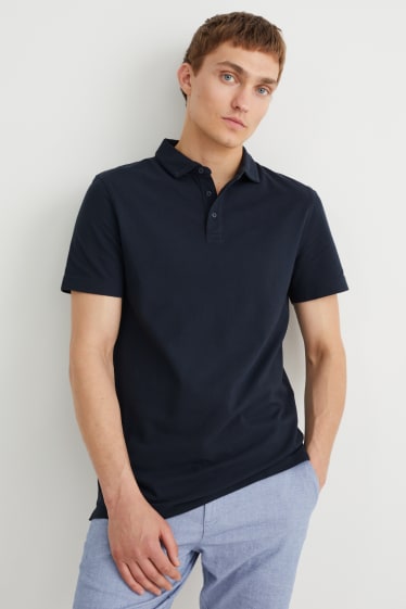 Bărbați - Tricou polo - albastru închis