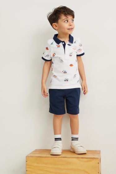 Enfants garçons - Lot de 5 - bermudas en molleton - bleu foncé