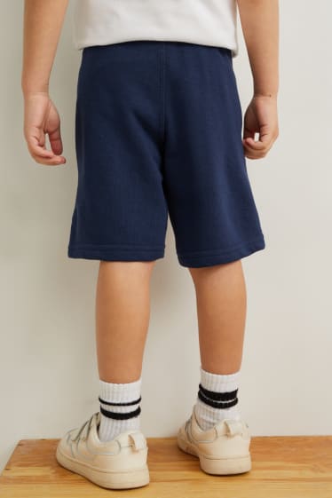 Enfants garçons - Lot de 5 - bermudas en molleton - bleu foncé