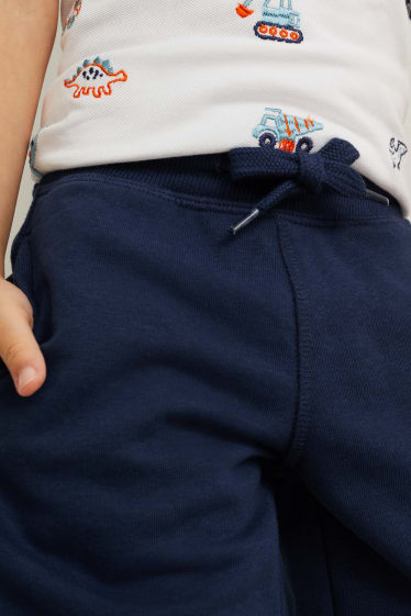 Enfants garçons - Lot de 5 - bermudas en molleton - bleu foncé