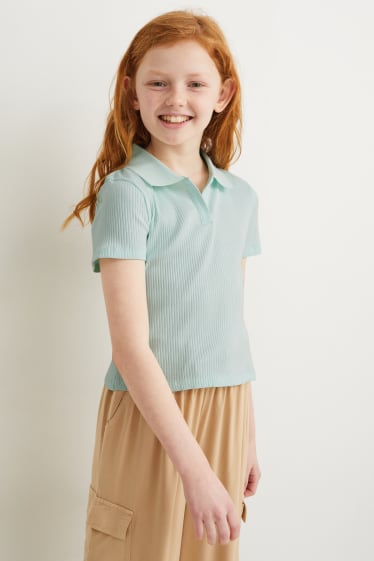 Kinder Mädchen - Poloshirt - mintgrün