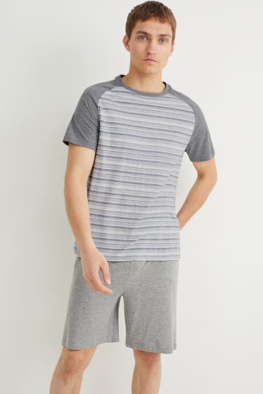 Home - Pijama curt - gris fosc