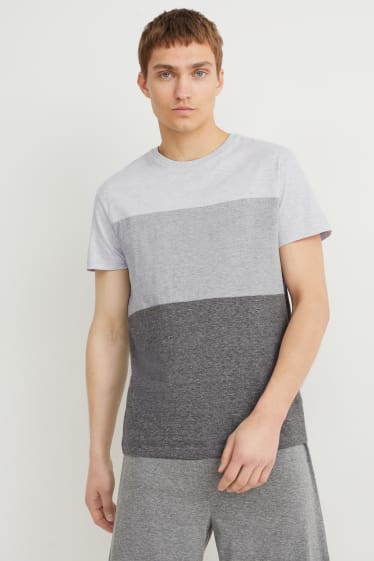 Herren - Shorty-Pyjama - dunkelgrau