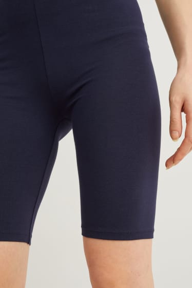 Dames - Set van 2 - basic-fietsbroek - LYCRA® XTRA LIFE™ - donkerblauw