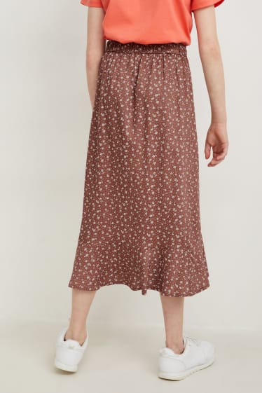 Bambine - Gonna - a fiori - marrone
