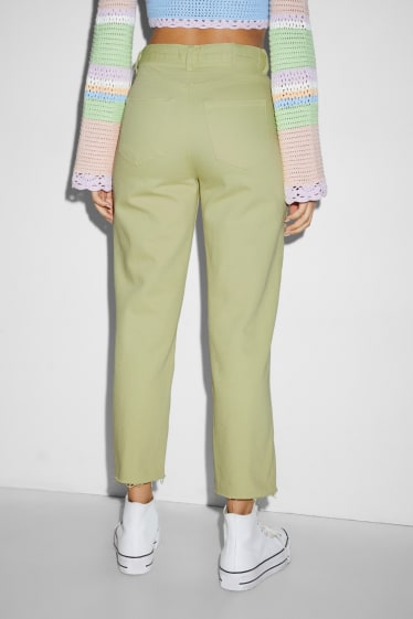 Damen - CLOCKHOUSE - Hose - High Waist - Straight Fit - hellgrün