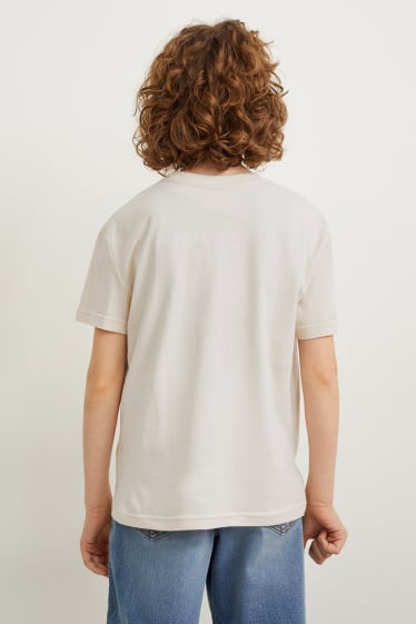Copii - Tricou cu mânecă scurtă - bej deschis