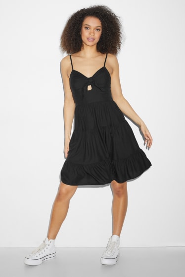 Damen - CLOCKHOUSE - Fit & Flare Kleid - schwarz