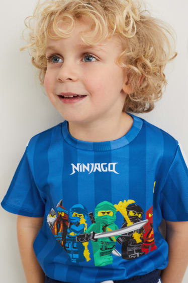Enfants garçons - Lego Ninjago - ensemble - T-shirt et short - 2 pièces - bleu foncé