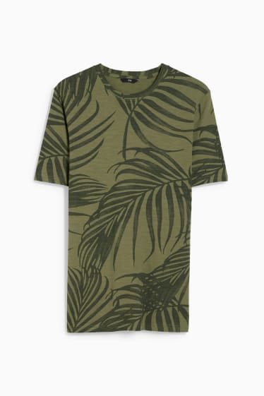 Heren - T-shirt - donkergroen