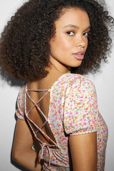 Femmes - CLOCKHOUSE - robe - à fleurs - blanc