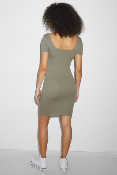 Damen - CLOCKHOUSE - T-Shirt-Kleid - grün