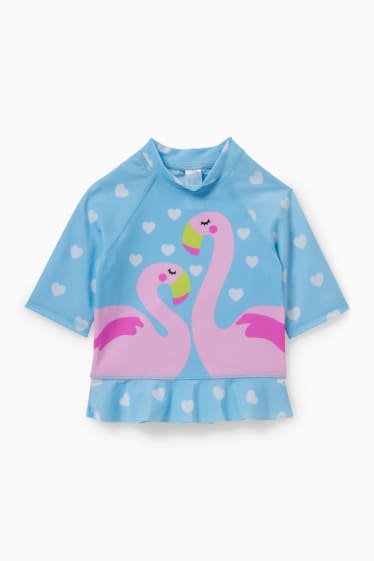 Baby Mädchen - Baby-Bade-Outfit - 3 teilig - hellblau