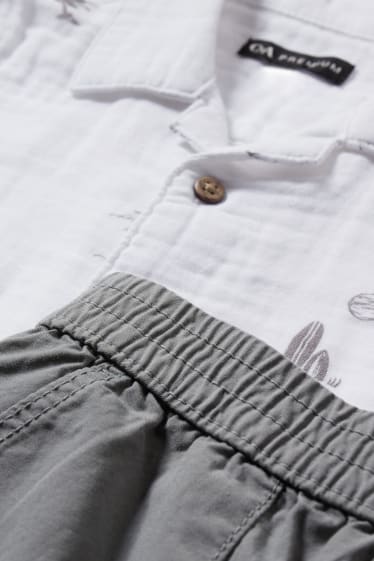Nen - Conjunt - camisa i bermudes - 2 peces - blanc/gris