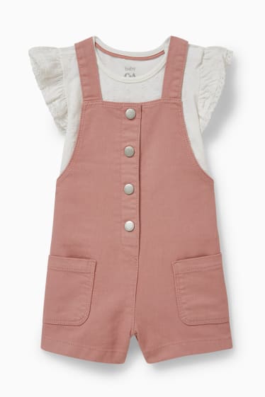 Babys - Baby-Outfit - 2 teilig - dunkelrosa