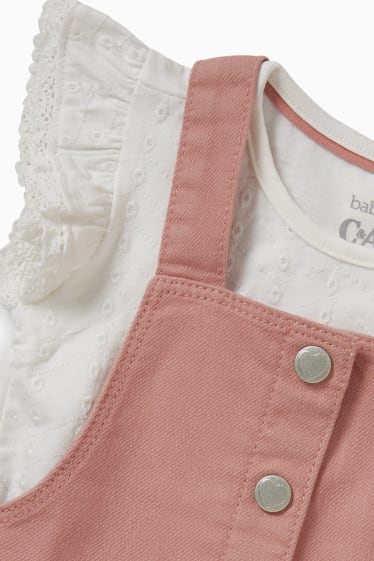 Babys - Baby-Outfit - 2 teilig - dunkelrosa