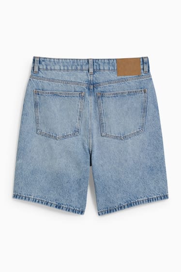 Femmes - Bermuda en jean - high waist - jean bleu clair