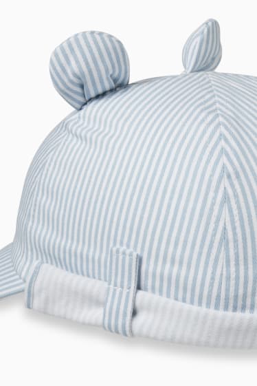 Neonati - Cappellino per neonati - a righe - azzurro