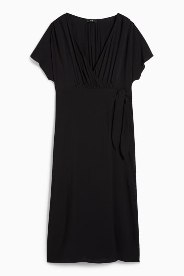 Mujer - Vestido cruzado - negro