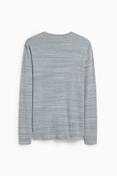 Hommes - Haut à manches longues - gris chiné