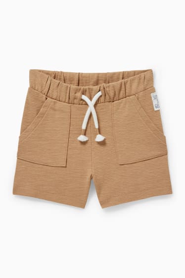 Neonati - Shorts in felpa neonati - beige