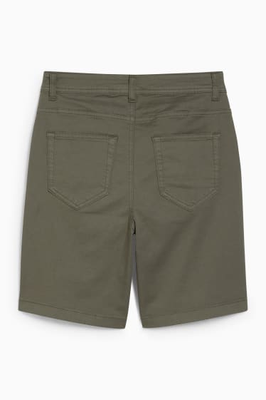 Femmes - Bermuda en jean - mid waist - vert foncé
