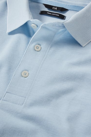 Herren - Poloshirt - Pima-Baumwolle - hellblau