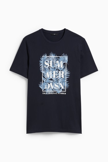Hombre - Camiseta - azul oscuro