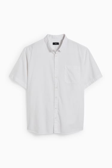 Heren - Overhemd - regular fit - button down - wit