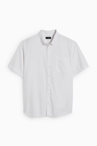 Herren - Hemd - Regular Fit - Button-down - weiss