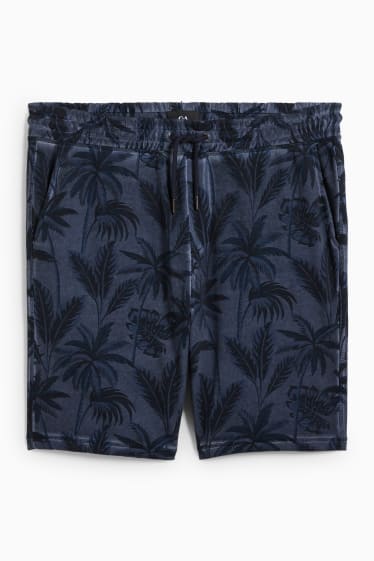 Home - Pantalons curts de xandall - blau fosc