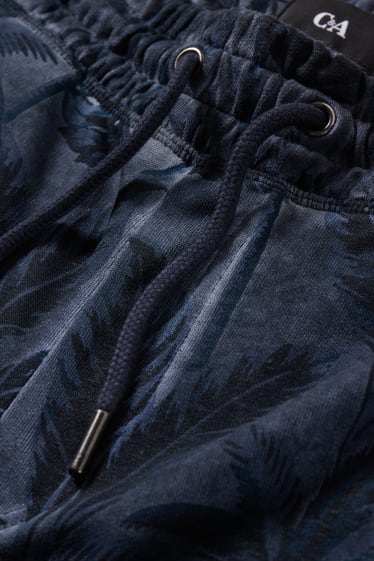 Home - Pantalons curts de xandall - blau fosc