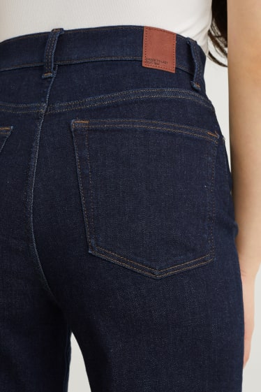 Femmes - Wide leg jean - high waist - jean bleu foncé
