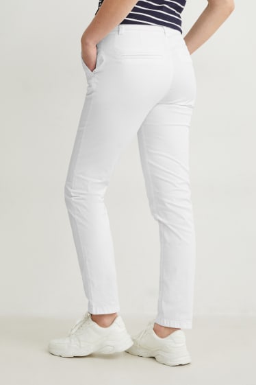 Femmes - Chino - mid waist - blanc