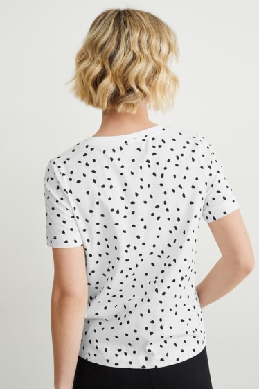 Women - Basic T-shirt - patterned - cremewhite