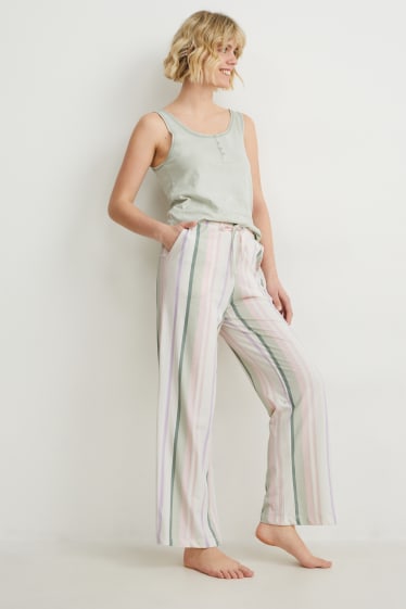 Dona - Pantalons de pijama - de ratlles - multicolor