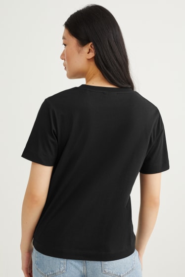 Damen - T-Shirt - Micky Maus - schwarz