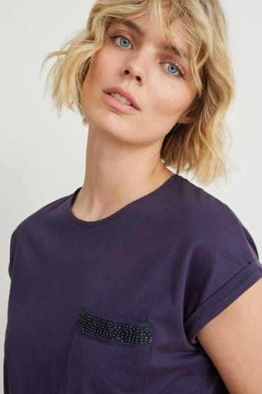 Damen - T-Shirt - dunkelblau