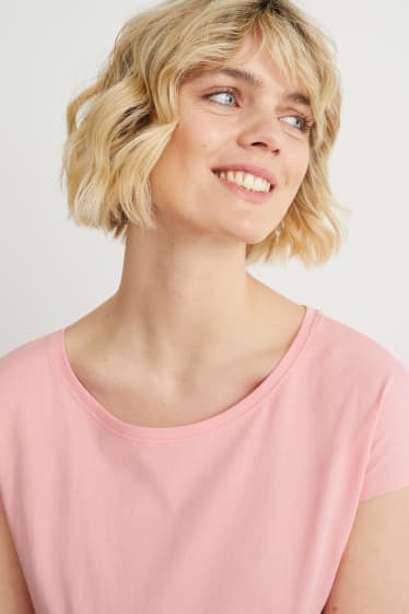 Damen - Basic-T-Shirt - pink