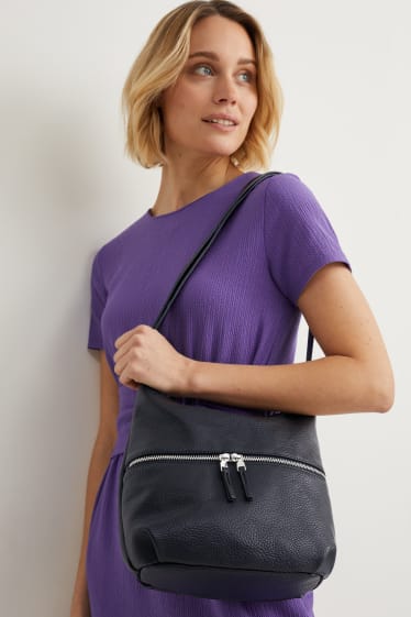 Mujer - Bolso bandolera - polipiel - negro