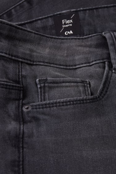 Dames - Skinny jeans - mid waist - shaping jeans - Flex - LYCRA® - jeansdonkergrijs