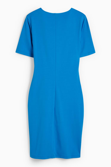 Femmes - Robe ornée d'un nœud - bleu