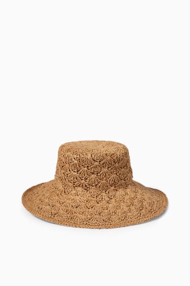 Femmes - Chapeau de paille - beige